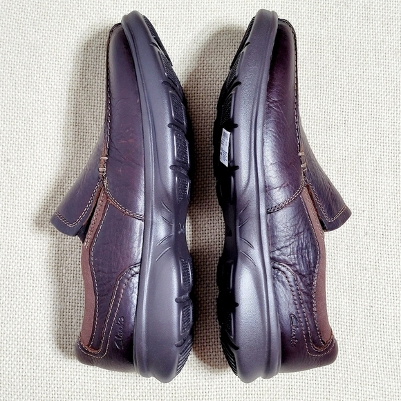 Clarks Bradley Brown Leather Slip-On Men's (10.5 Wide) - Picture 8 of 15